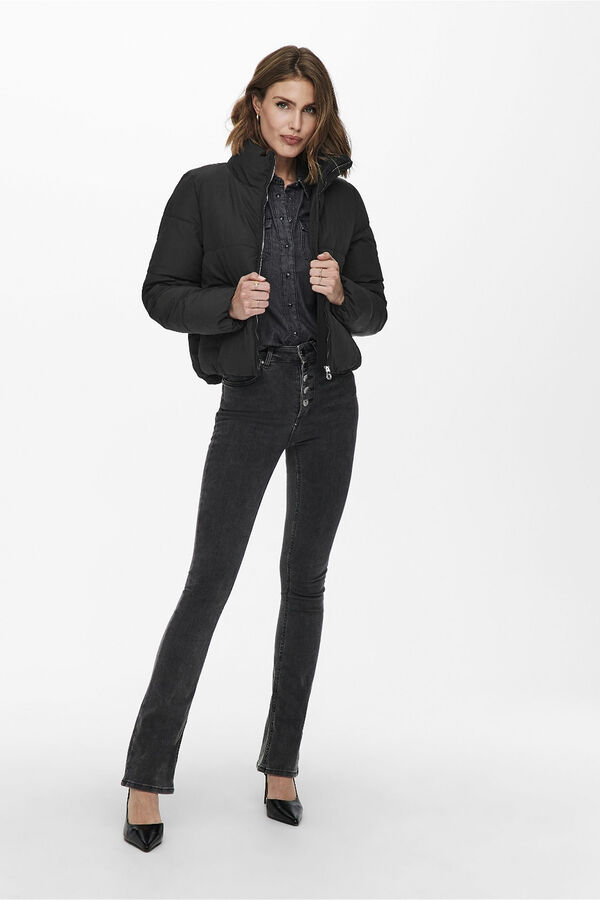 Only Casaco curta acolchoada preto