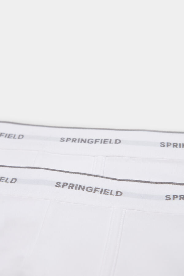 Springfield Pack 2 boxers b&aacute;sicos algod&atilde;o branco