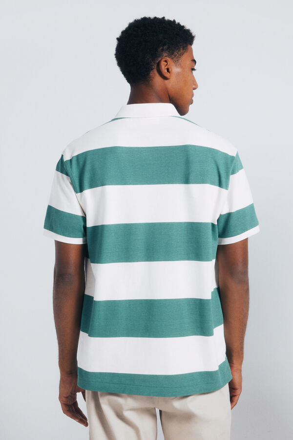 Springfield Polo piqu&eacute; rayas anchas regular fit rojo