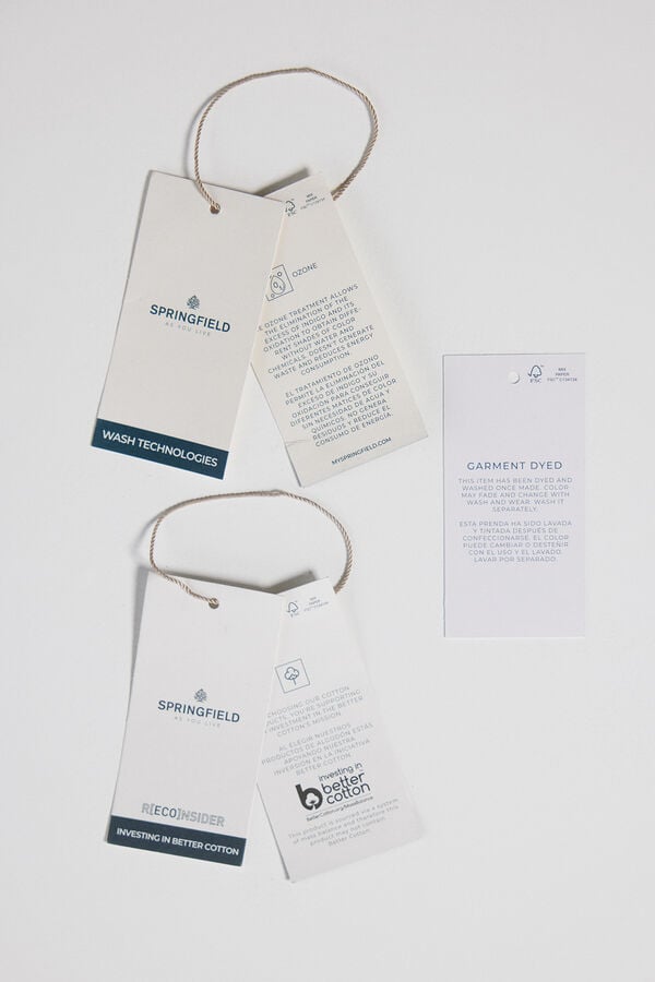 Springfield Bermuda ligera color slim fit azul