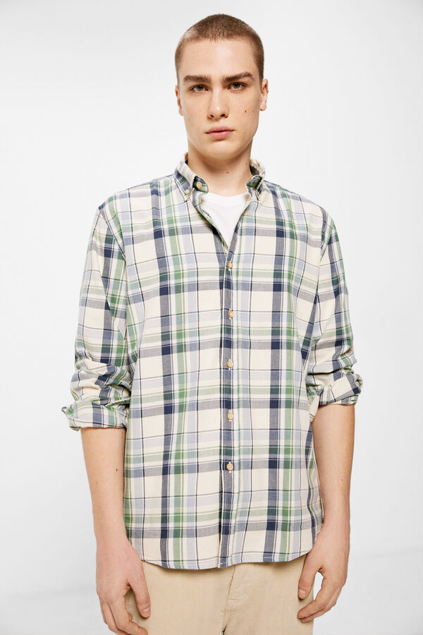 Springfield Camisa aos quadrados branco