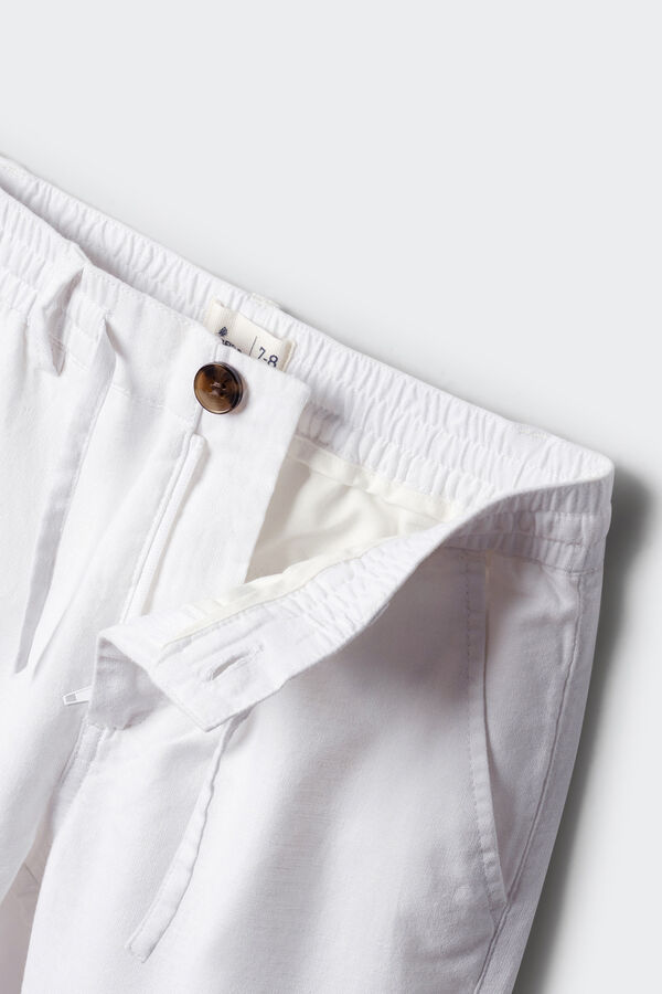 Springfield Kids Pantal&oacute;n lino ni&ntilde;o blanco
