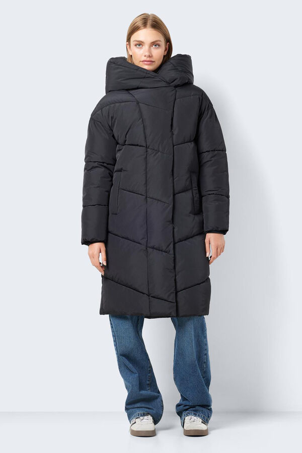 Noisy May Abrigo largo acolchado negro