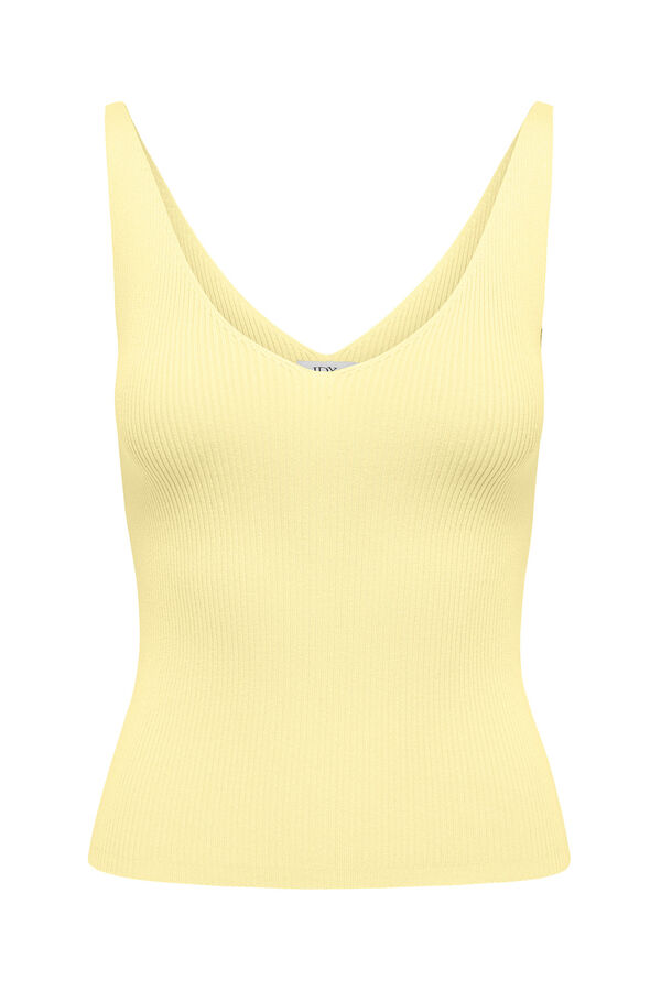 JDY Camiseta tirantes punto amarillo