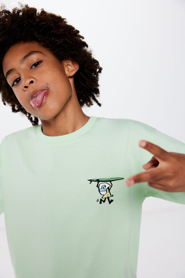 Springfield Kids Camiseta "what's up" ni&ntilde;o verde