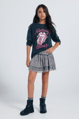 Springfield Kids Camiseta manga larga Rolling stones ni&ntilde;a. gris