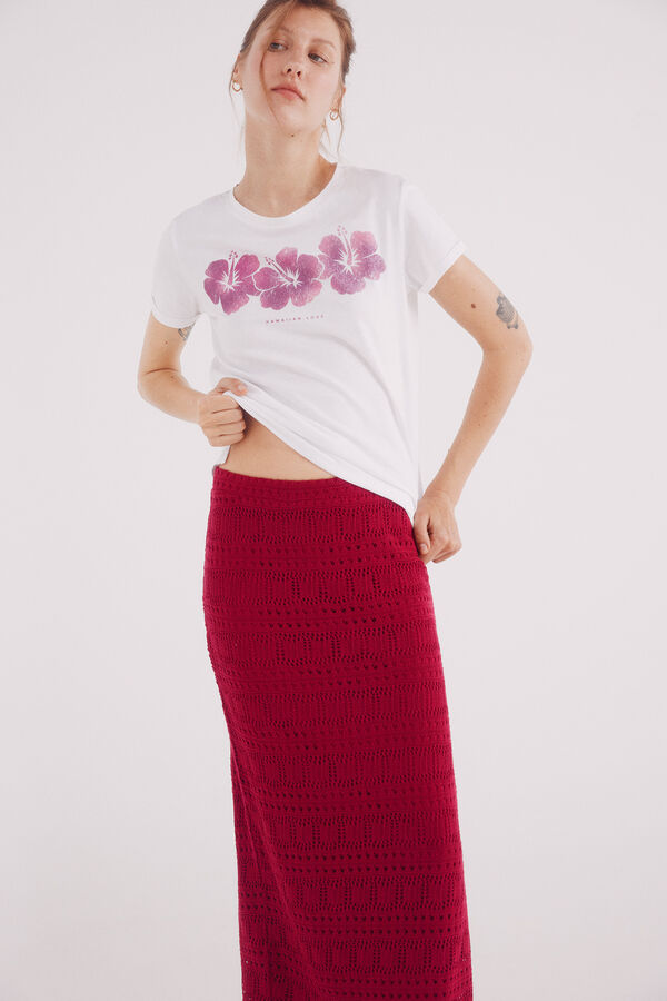 Springfield Saia midi de crochet estampado