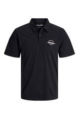 Jack & Jones PLUS Polo algod&oacute;n regular b&aacute;sico negro