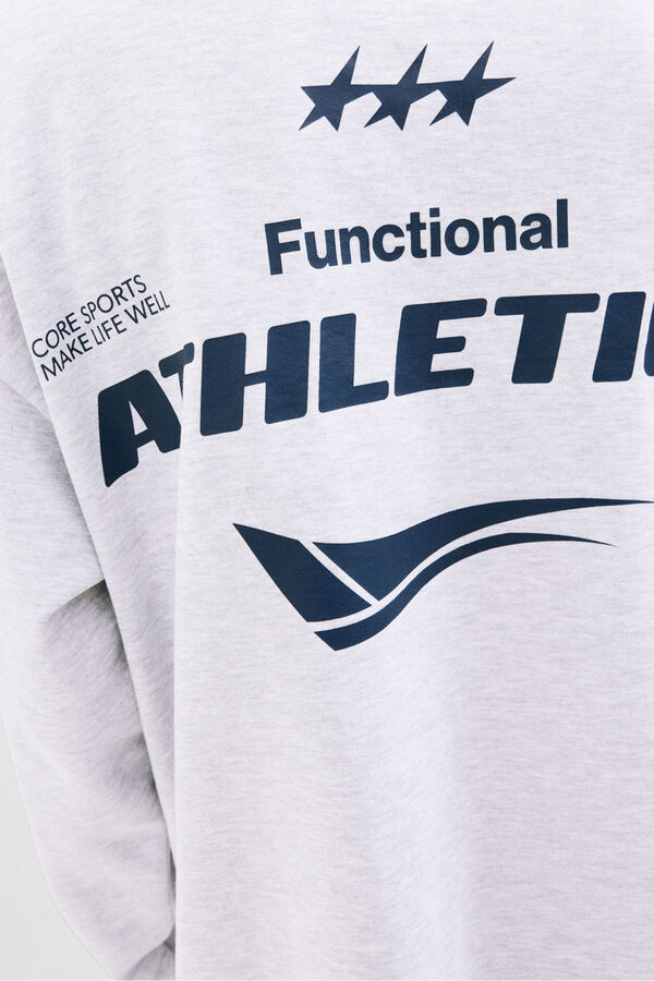 Jack & Jones sweatshirt cropped com itens essenciais para atletismo branco