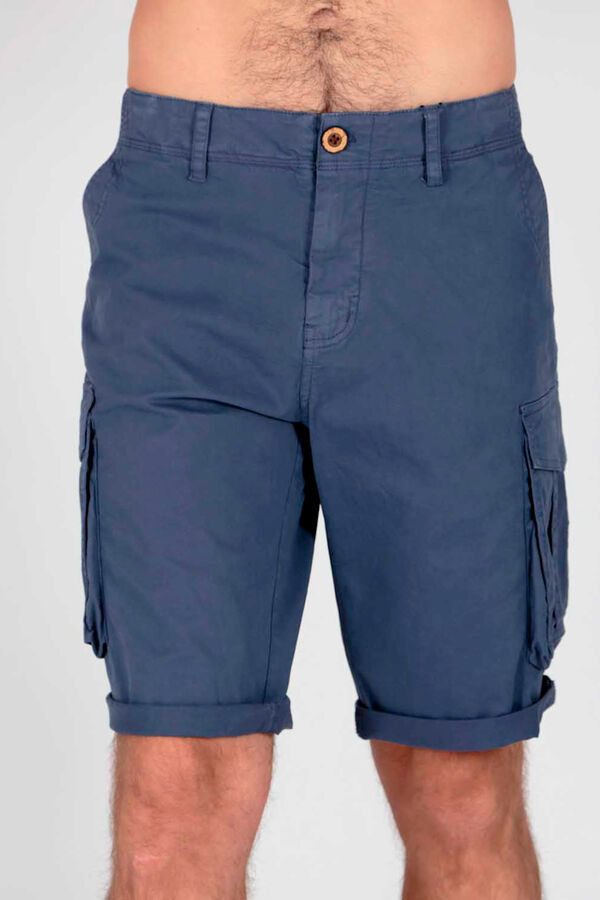 Brave Soul Short cargo con siete bolsillos azul