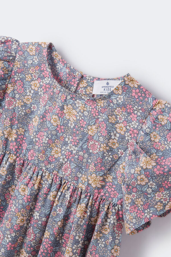 Springfield Kids Vestido floral cinzento menina cinzento