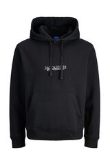 Jack & Jones PLUS Sudadera con capucha logo frontal negro