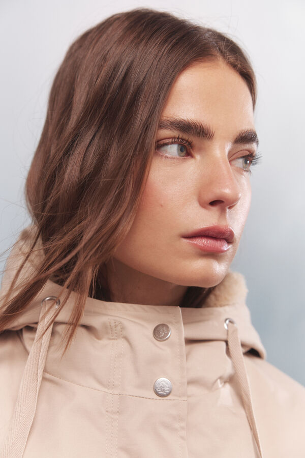 Springfield Parka capucha 2 en 1 repelente al agua beige