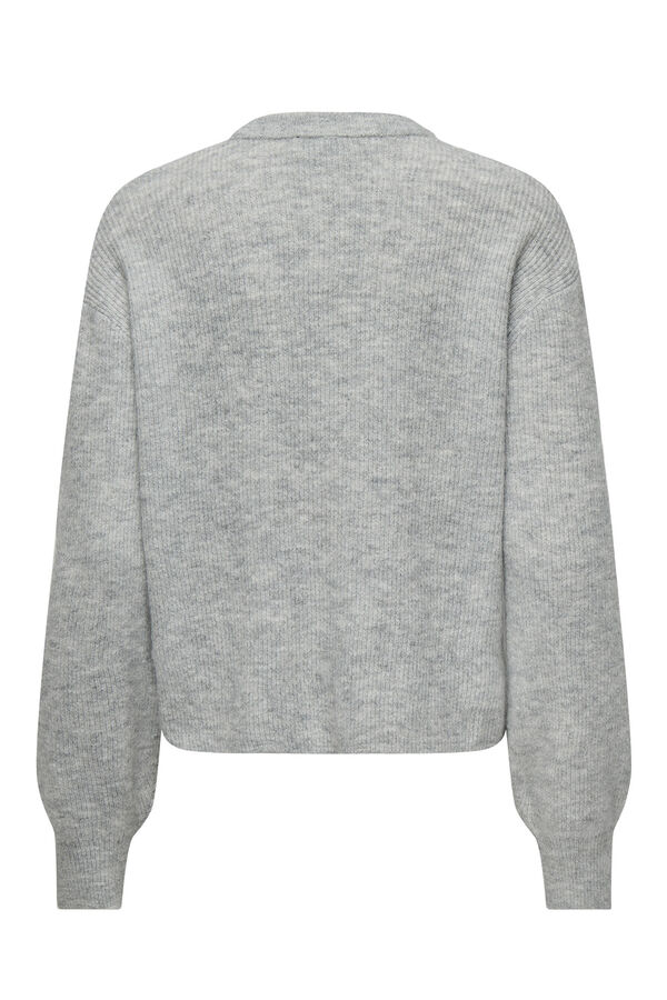 JDY Cardig&atilde; de manga comprida  cinzento