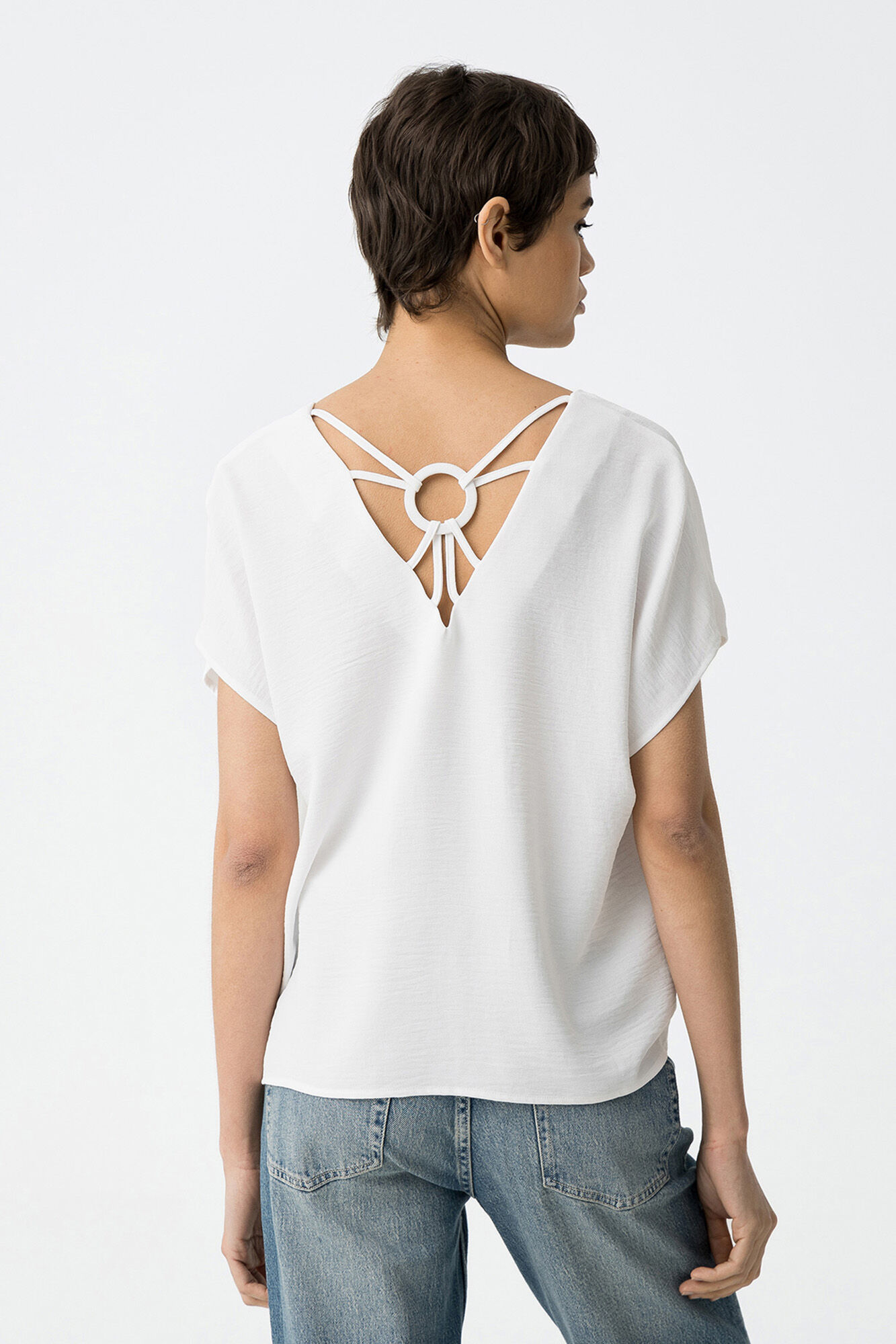 Tiffosi Blusa acetinada