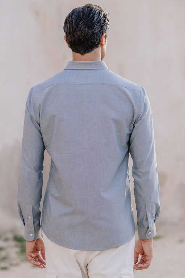 Celopman Camisa Oxford Lisa azul