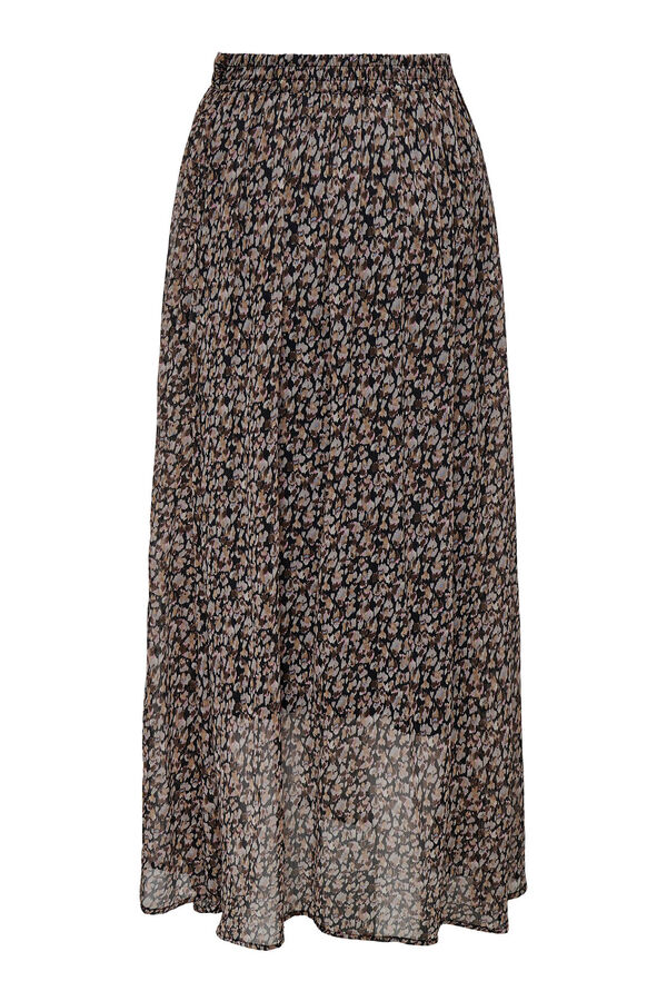 JDY Saia comprida estampada preto