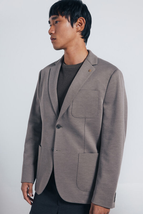Springfield Blazer olho de p&aacute;ssaro cru