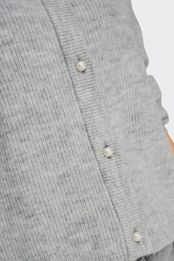 JDY Cardig&atilde; de manga comprida  cinzento