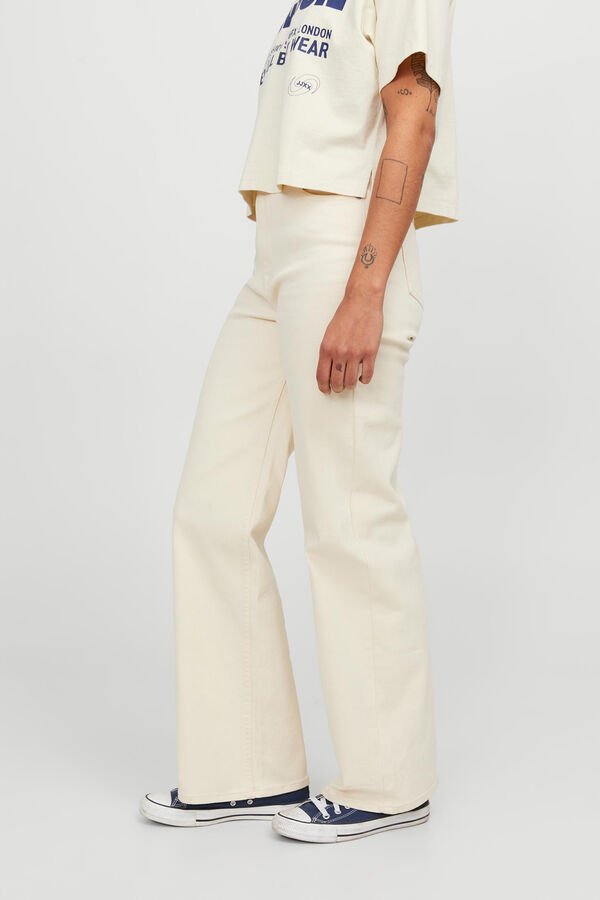 Jack & Jones Pantal&oacute;n blanco corte recto blanco