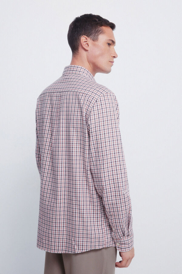 Springfield Camisa xadrez pequena rosa