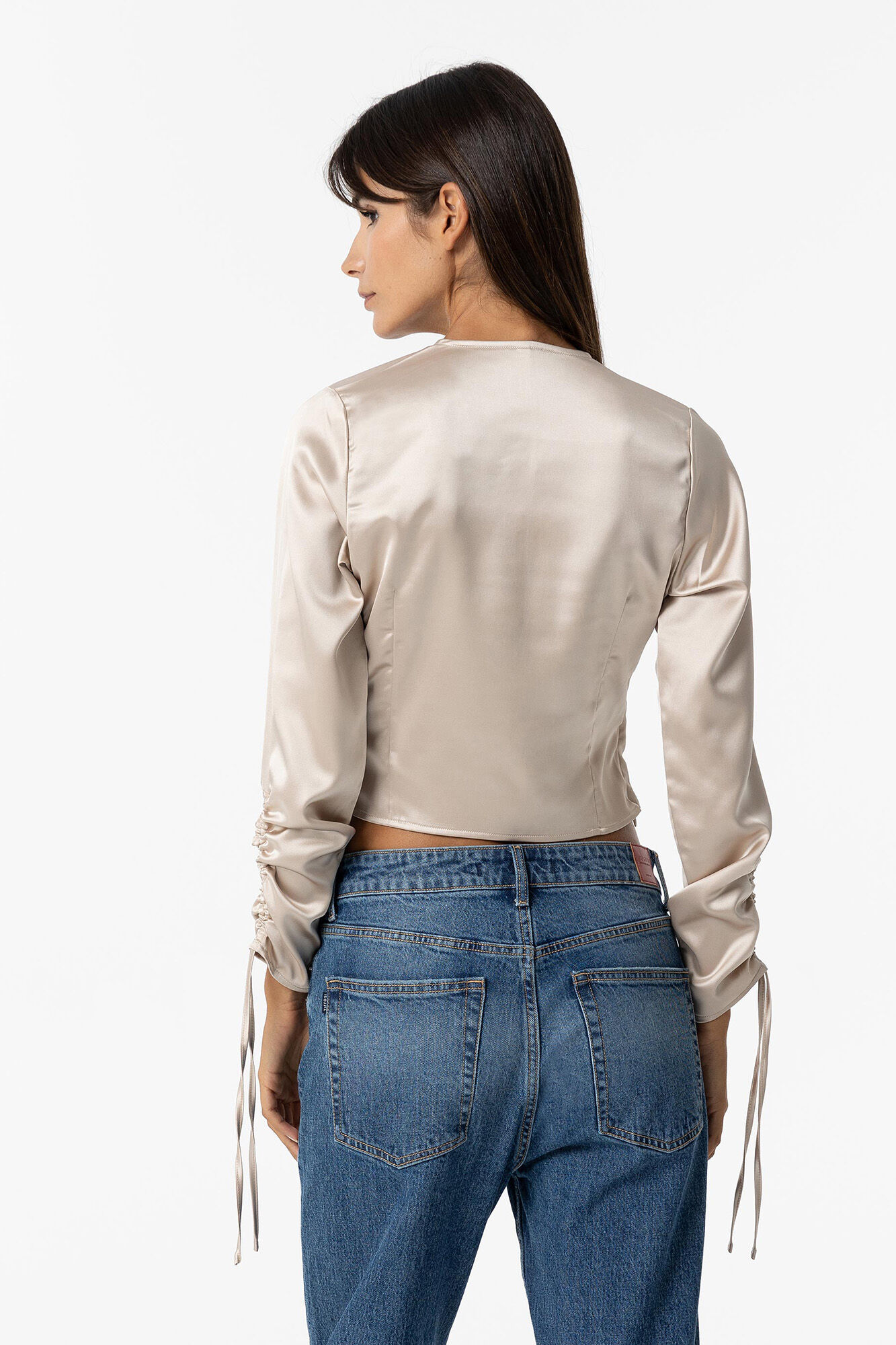Tiffosi Blusa Cruzada Acetinada