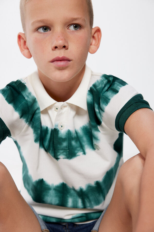 Springfield Kids Polo tye dye menino verde