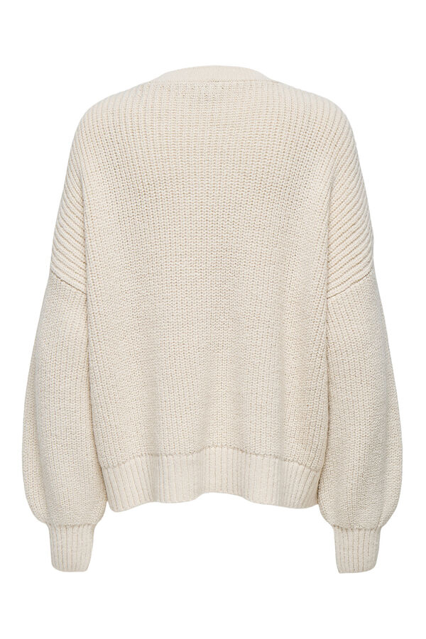 Only Jersey con detalle de flecos beige