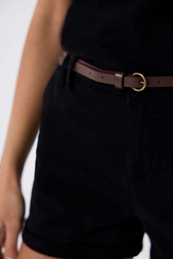 Springfield Shorts chino algodón negro