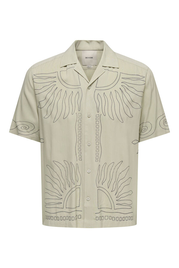 Only & Sons Camisa de manga curta verde
