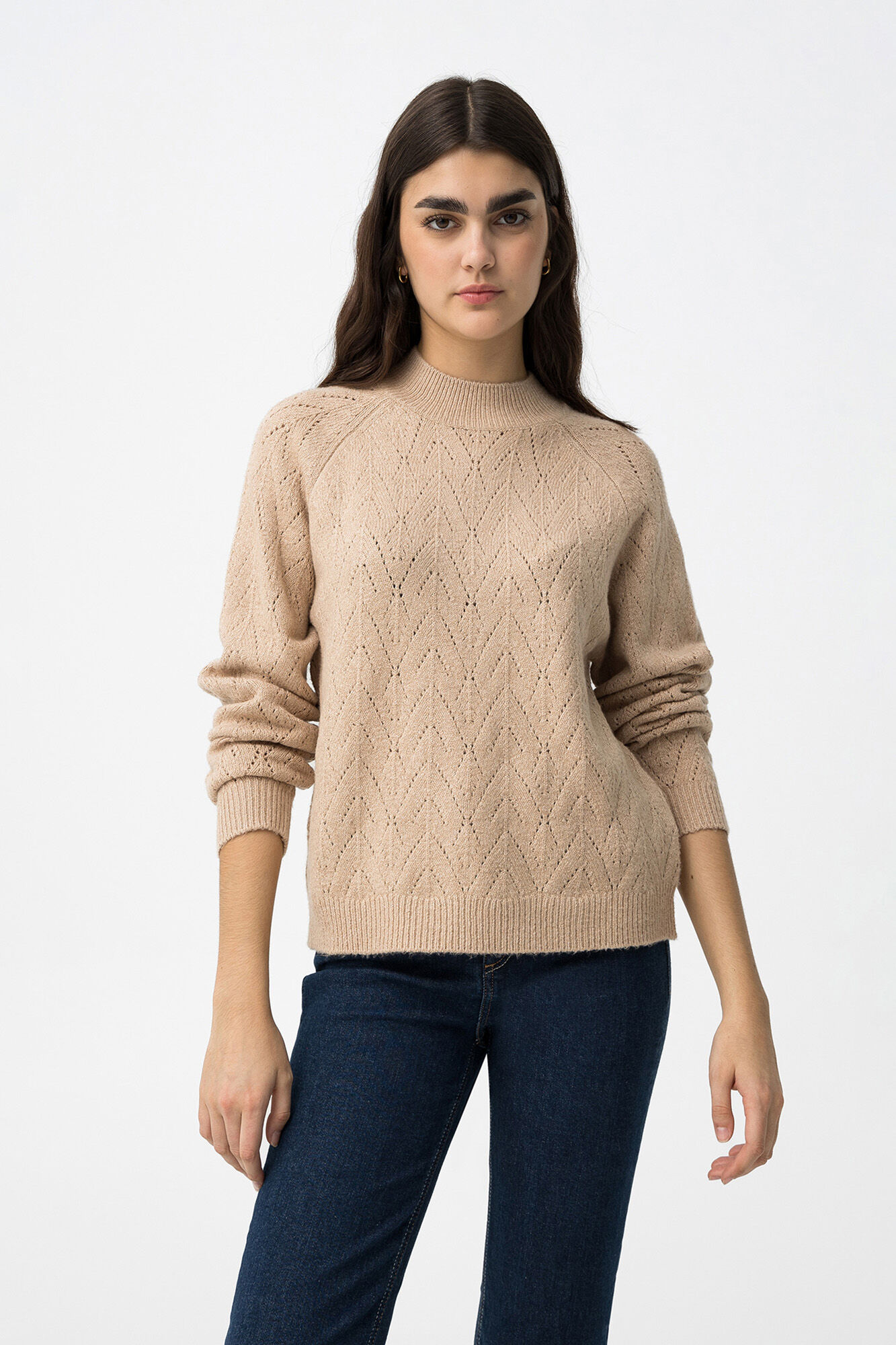 Tiffosi Camisola regular com pontos abertos