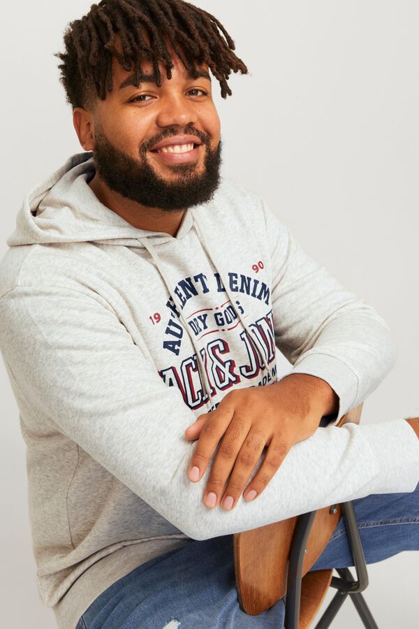 Jack & Jones PLUS Moletom Plus Sweatshirt regular fit branco