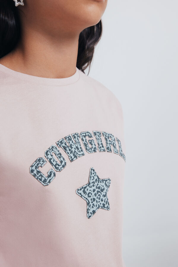 Springfield Kids Camiseta manga comprida estilo cowgirl rosa