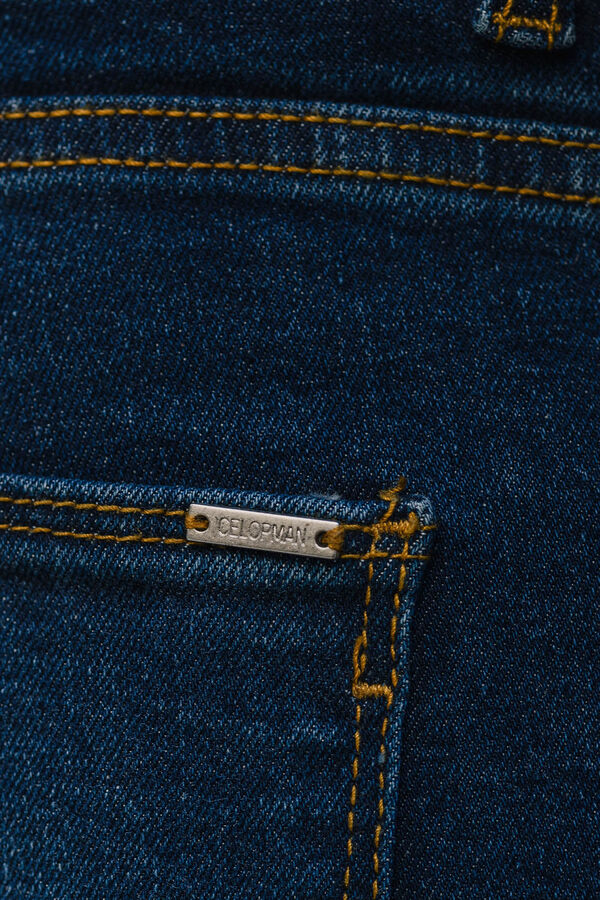 Celopman Jeans skinny b&aacute;sicos   azul