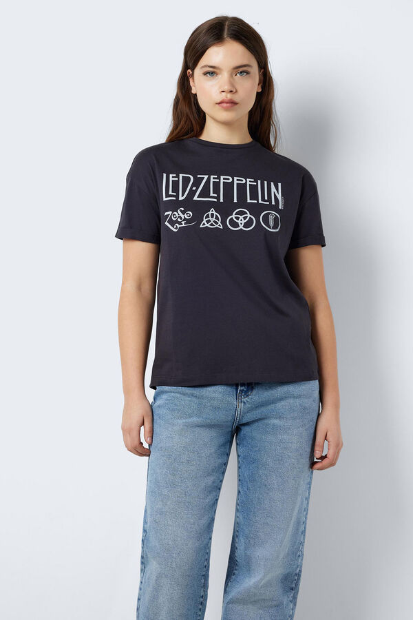 Noisy May Camiseta estampado frontal y trasero cinzento