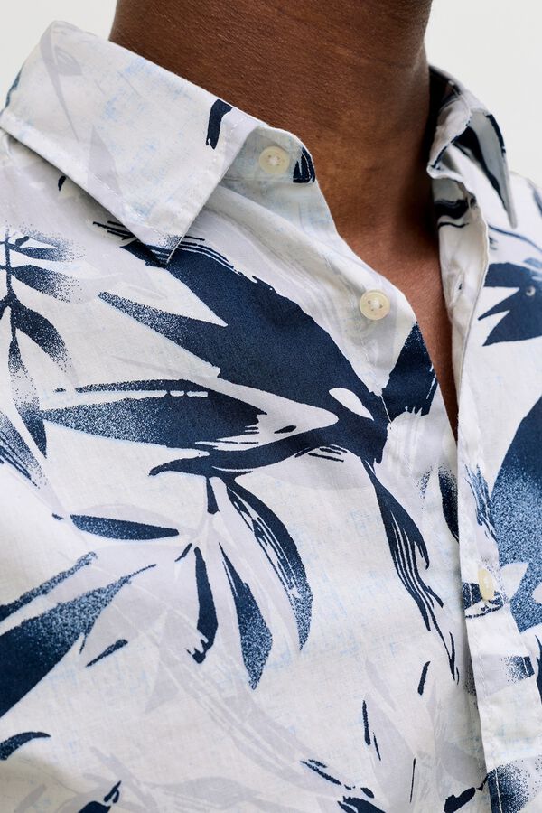 Jack & Jones Camisa regular fit estampada blanco