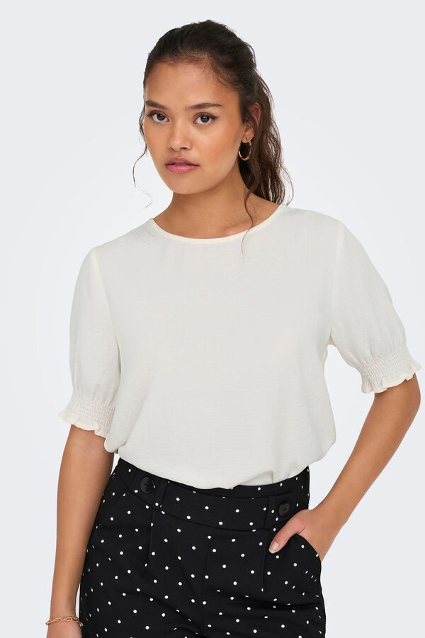 JDY Top manga corta blanco