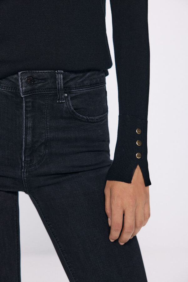Springfield Jeans slim cropped negro