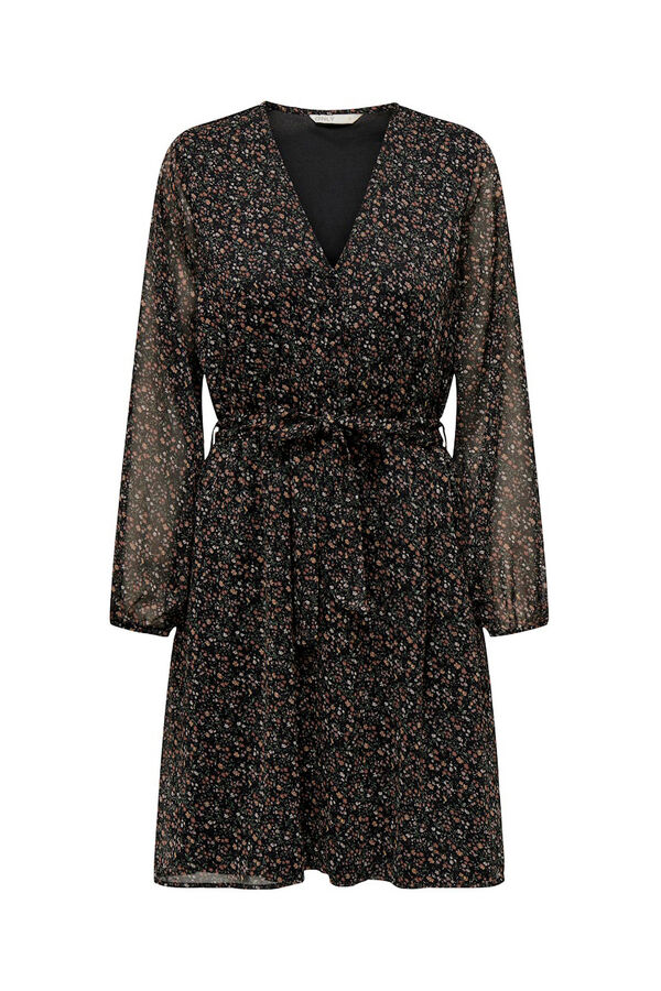 Only Vestido curto de gaze cru