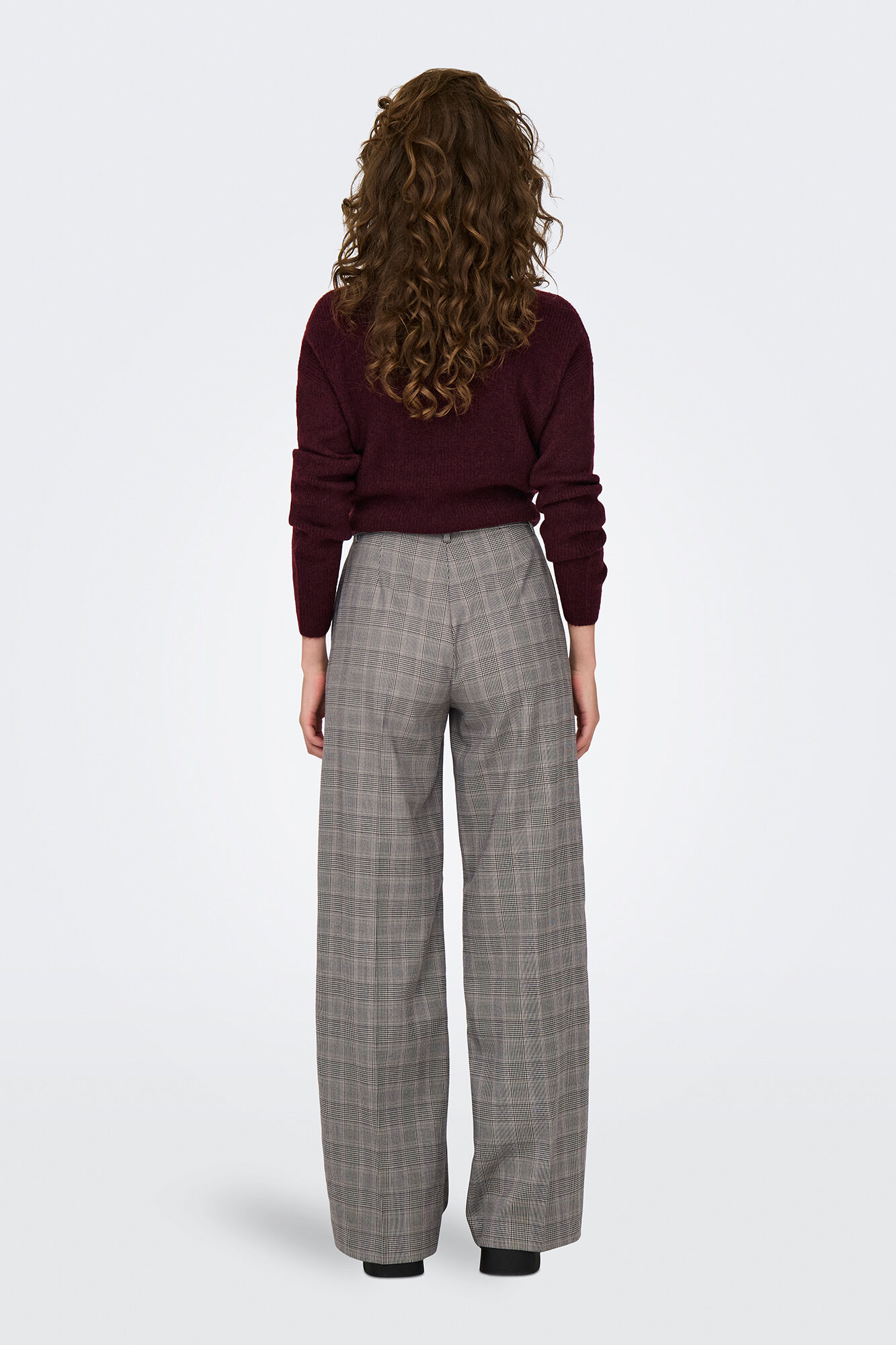 Only Pantal&oacute;n recto de cuadros