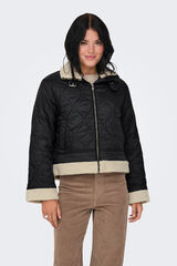 Only Chaqueta aviador con borrego negro