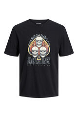 Jack & Jones PLUS T-shirt manga curta com print PLUS preto