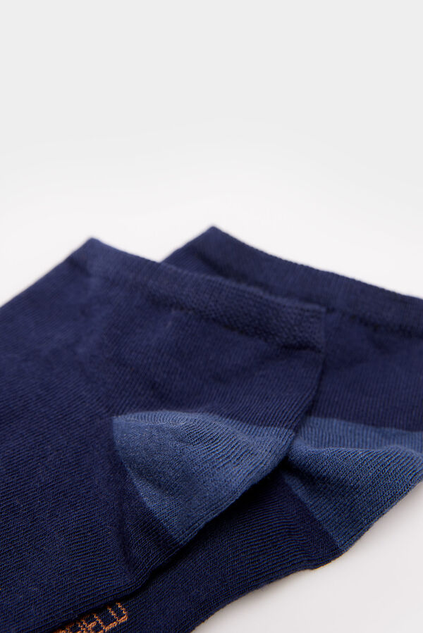 Springfield Meia soquete b&aacute;sica contraste azul