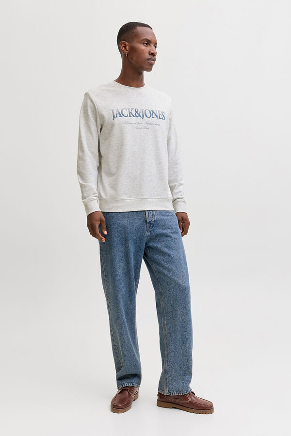 Jack & Jones Sudadera logo grande blanco