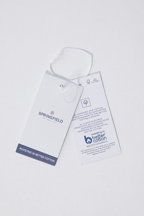 Springfield Camiseta gr&aacute;fica &eacute;tnica blanco