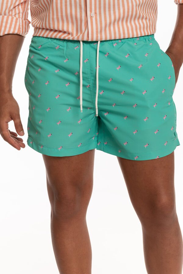 Celopman Fato de banho estampado verde