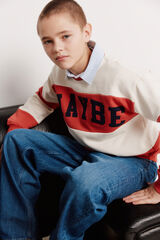 Springfield Kids Sweatshirt &agrave;s riscas "Maybe" para menino vermelho
