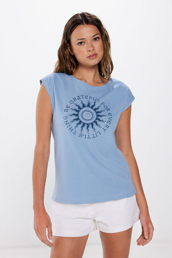 Springfield Camiseta "Be grateful&hellip;" azul