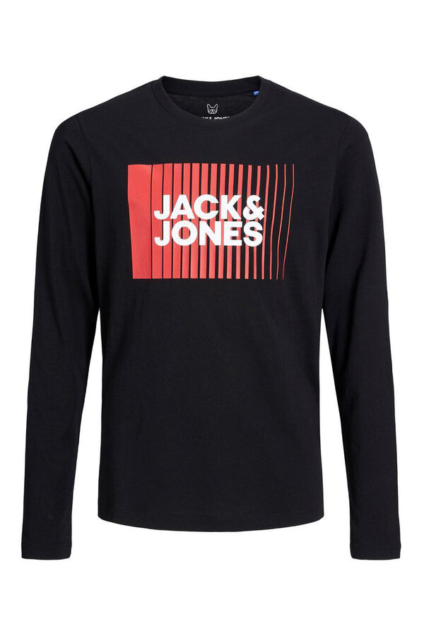 Jack & Jones Junior Camiseta estampada regular fit preto