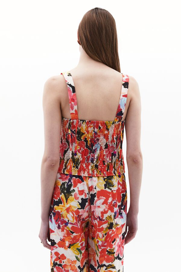 Oxxo Top floral rojo